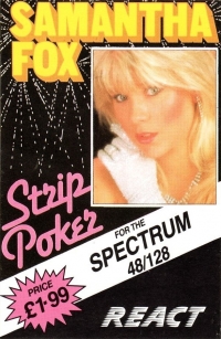 Samantha Fox Strip Poker (React / £1.99) Box Art