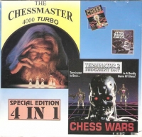 Chessmaster 4000 Turbo, The / Terminator 2: Judgment Day: Chess Wars / Star Wars Chess / Grandmaster Chess Box Art