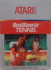 RealSports Tennis (Atari, Corp. / Made in Taiwan / 1987) Box Art
