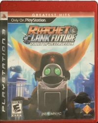 Ratchet & Clank Future: Tools of Destruction - Greatest Hits (Only On PlayStation text left) Box Art