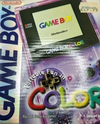Nintendo Game Boy Color (Atomic Purple / Made in China / 1998) Box Art