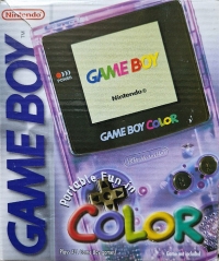 Nintendo Game Boy Color (Atomic Purple / Made in China / 1999) Box Art