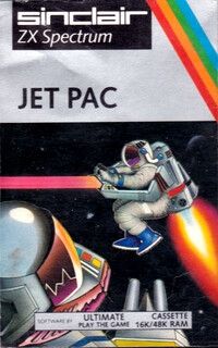 Jetpac (cassette / silver cover) Box Art