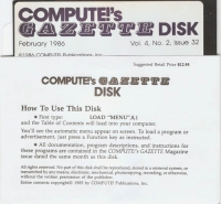 Compute!'s Gazette Disk Vol. 4, No. 2, Issue 32 Box Art