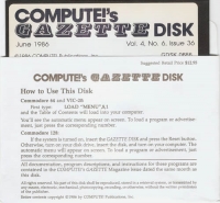 Compute!'s Gazette Disk Vol. 4, No. 6, Issue 36 Box Art