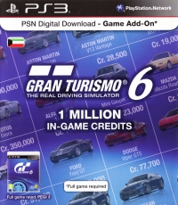 Gran Turismo 6: 1 Million In-Game Credits Box Art
