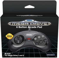 Retro-Bit Mega Drive 6 Button Arcade Pad (Black) Box Art