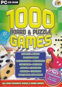1000 Board & Puzzle Games Box Art