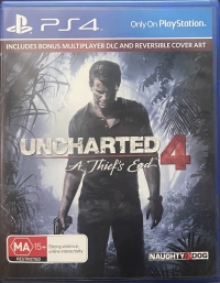 Uncharted 4: A Thief's End (Bonus Multiplayer DLC + Reversible Cover Art) Box Art