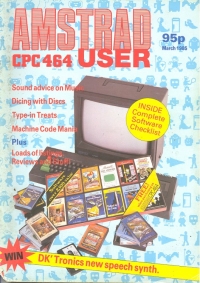 Amstrad CPC 464 User March 1985 Box Art