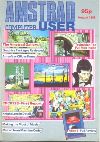 Amstrad Computer User August 1985 Box Art