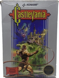 Castlevania (5 screw cartridge / Konami) Box Art