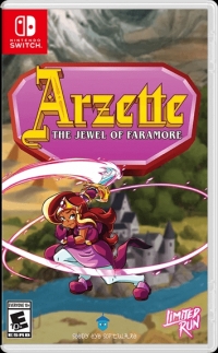 Arzette: The Jewel of Faramore (swinging sword cover) Box Art