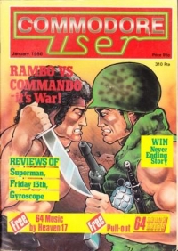 Commodore User January 1986 Box Art