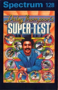 Daley Thompson's Super-Test (Spectrum 128) Box Art