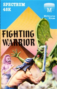 Fighting Warrior (Melbourne House / blue) [ES] Box Art