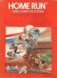 Home Run (1•8 Baseball / Atari, Inc.) Box Art