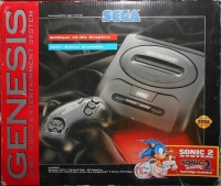 Sega Genesis - Sonic 2 System (silver Genesis text) Box Art