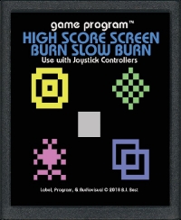 High Score Screen Burn Slow Burn (black label) Box Art