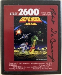 Defender Arcade (red label) Box Art