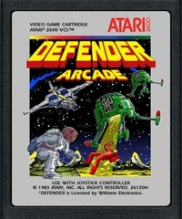 Defender Arcade (gray label / multiple spacecrafts) Box Art