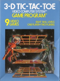 3-D Tic-Tac-Toe (picture label cartridge / 1986) Box Art