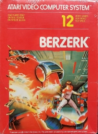 Berzerk (red box / 1986) Box Art