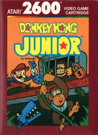 Donkey Kong Junior (burgundy box / 1987) Box Art