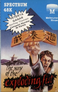 Way of the Exploding Fist, The (small case / blue cover) [ES] Box Art