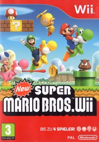 New Super Mario Bros. Wii (RVL-SMNP-STA-1) Box Art