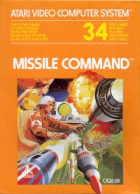 Missile Command (1987 / 1991 cartridge) Box Art