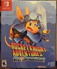 Rocket Knight Adventures: Re-Sparked (blue box) Box Art