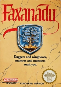 Faxanadu (European Version) Box Art