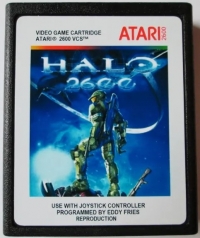 Halo 2600 (gray cartridge / one Spartan label) Box Art