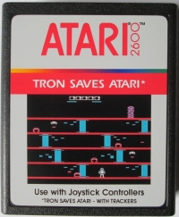 Tron Saves Atari (with trackers) Box Art