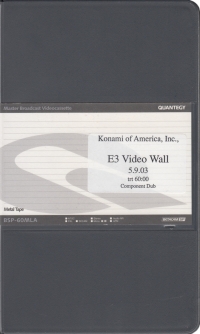 E3 Video Wall Component Dub (Betacam) Box Art