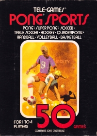 Pong Sports (Contains One Cartridge / Tele-Games Cartridge) Box Art