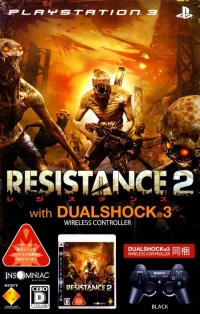 Resistance 2 with DualShock 3 Wireless Controller (Black) Box Art
