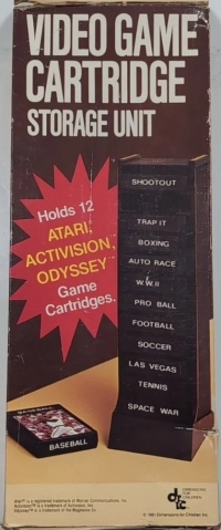 Video Game Cartridge Storage Unit (Holds 12) Box Art
