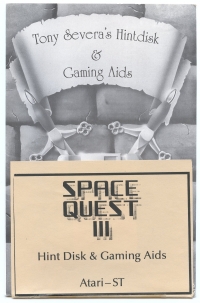Tony Servera's Hintdisk & Gaming Aids: Space Quest III Box Art
