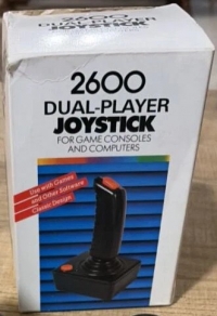 2600 Dual-Player Joystick (white box) Box Art