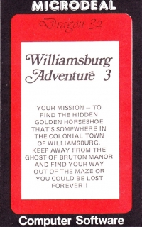 Williamsburg Adventure 3 (text cover) Box Art