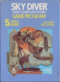 Sky Diver - Atari Text Label Box Art