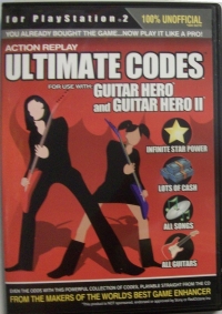 Datel Action Replay Ultimate Codes: Guitar Hero and Guitar Hero II Box Art