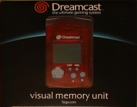 Sega Visual Memory Unit (clear red / box) Box Art