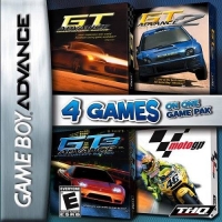4 Games on One Game Pak: GT Advance / GT Advance 2 / GT Advance 3 / MotoGP Box Art