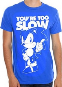 Sonic The Hedgehog Too Slow T-Shirt Box Art