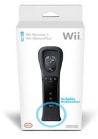 Nintendo Wii Remote + Wii MotionPlus (black) Box Art