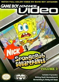 Game Boy Advance Video: SpongeBob SquarePants Volume 3 Box Art