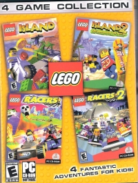 Lego 4 Game Collection: Lego Island / Lego Island 2: The Brickster's Revenge / Lego Racers / Lego Racers 2 Box Art